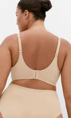 Luxe Microfibre Plunge T-Shirt Bra - cafe