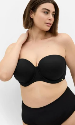 Luxe Microfibre Strapless Bra - black