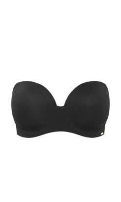 Luxe Microfibre Strapless Bra - black