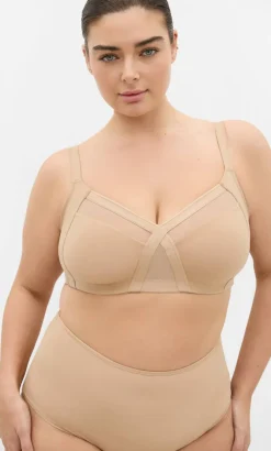 Luxe Microfibre Wireless Bra - cafe