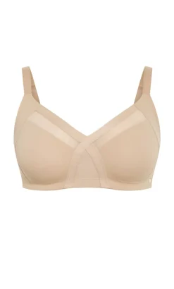 Luxe Microfibre Wireless Bra - cafe