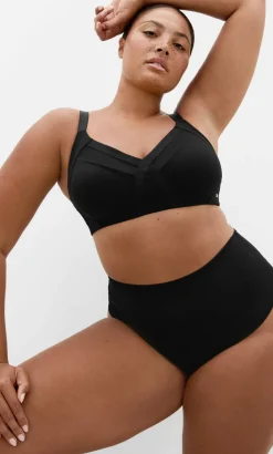 Luxe Microfibre Wireless Bra - black