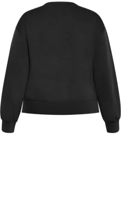 Mae Crew Neck Sweatshirt - black