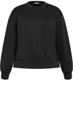 Mae Crew Neck Sweatshirt - black