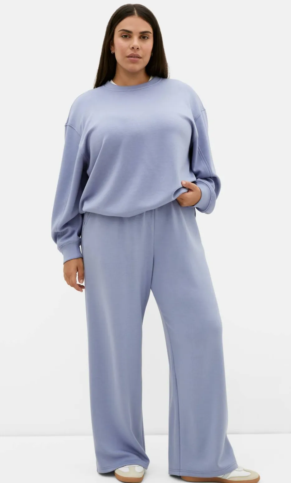 Mae Crew Neck Sweatshirt - dusty blue