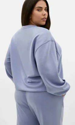 Mae Crew Neck Sweatshirt - dusty blue