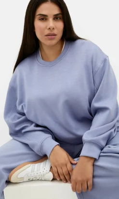 Mae Crew Neck Sweatshirt - dusty blue