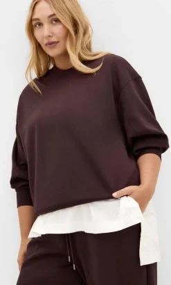 Mae Crew Neck Sweatshirt - espresso