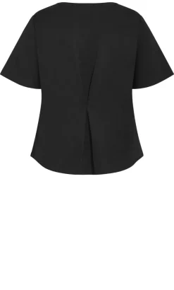 Mae Short Sleeve Sweat Top - black