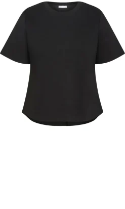 Mae Short Sleeve Sweat Top - black