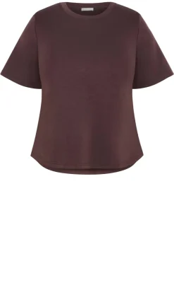Mae Short Sleeve Sweat Top - espresso