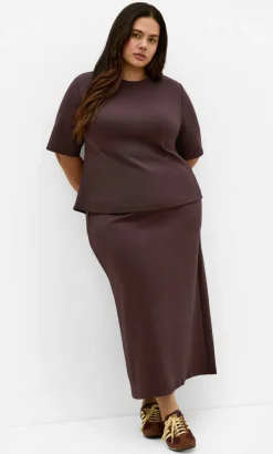 Mae Short Sleeve Sweat Top - espresso
