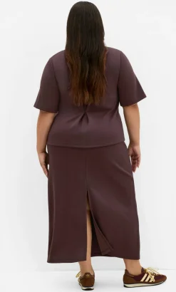 Mae Short Sleeve Sweat Top - espresso
