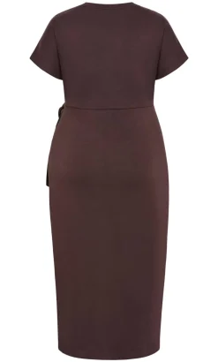 Mae Side Tie Midi Dress - espresso