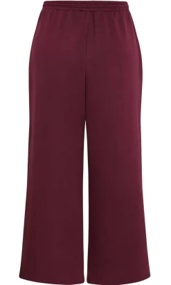 Mae Wide Leg Track Pant - dark cherry