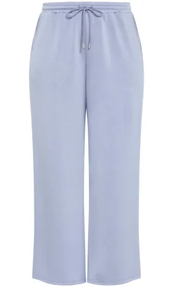 Mae Wide Leg Track Pant - dusty blue