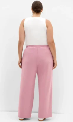 Mae Wide Leg Track Pant - dusty rose