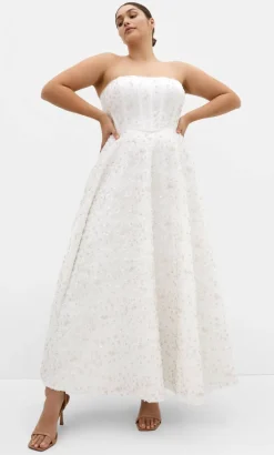 Magnetise Strapless Maxi Dress - ivory