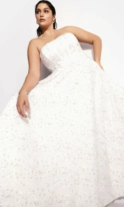Magnetise Strapless Maxi Dress - ivory