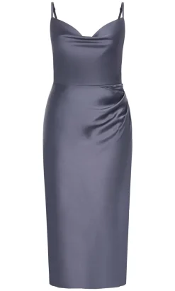 Mali Cowl Neck Slip Dress - slate