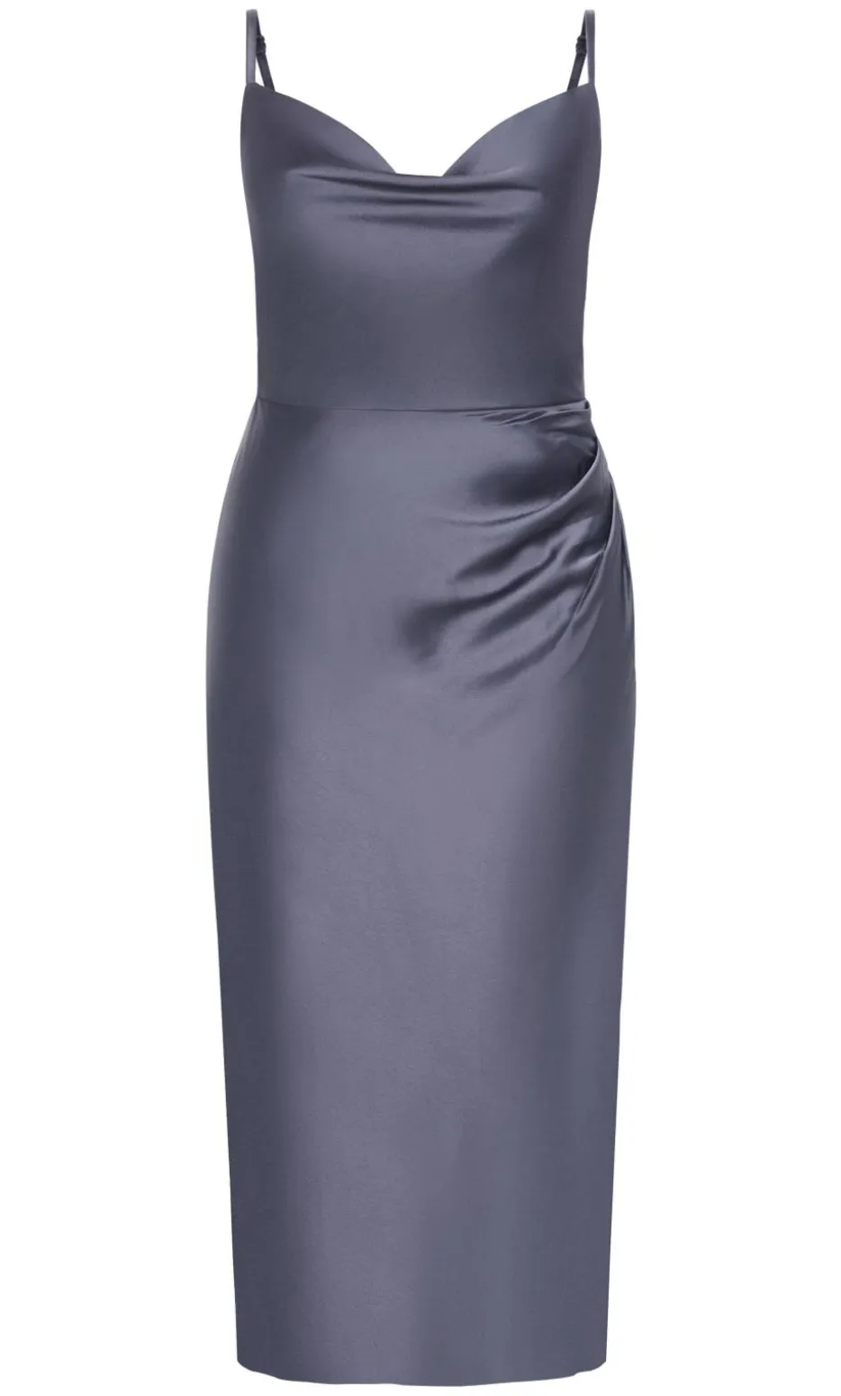Mali Cowl Neck Slip Dress - slate
