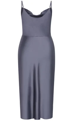 Mali Cowl Neck Slip Dress - slate