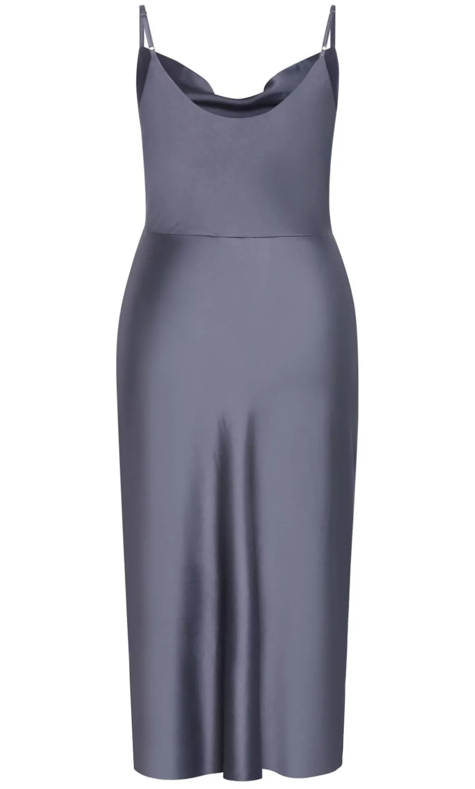 Mali Cowl Neck Slip Dress - slate