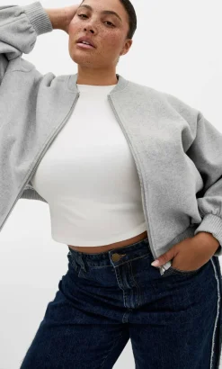 Mila Bomber Jacket - grey melange