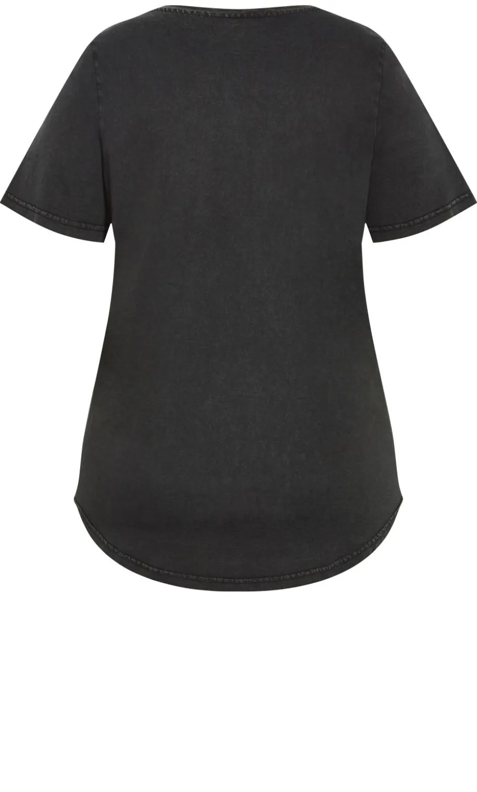 Mila Venice Beach Curved Hem Tee - slate