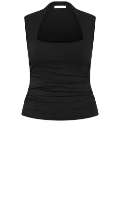 Milly Square Neck Tank - black