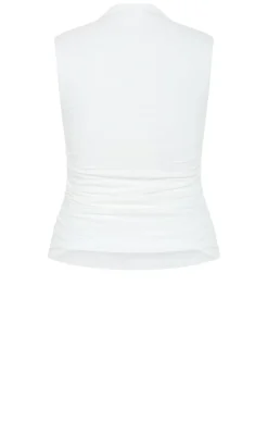 Milly Square Neck Tank - ivory