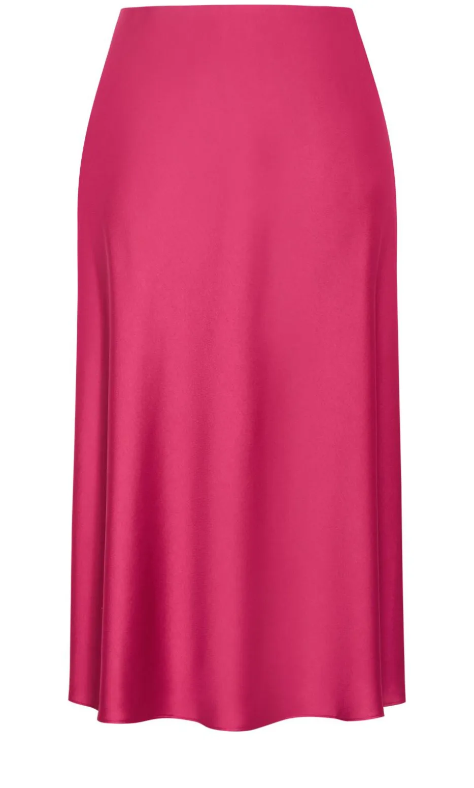 Miranda Satin Midi Skirt - raspberry