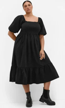 Molli Corduroy Midi Dress - black