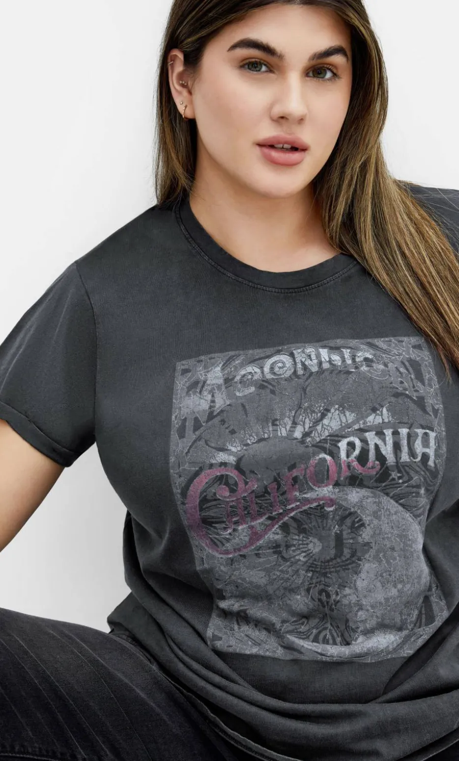 Moonlight Cuff Tee - black wash