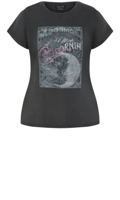 Moonlight Cuff Tee - black wash