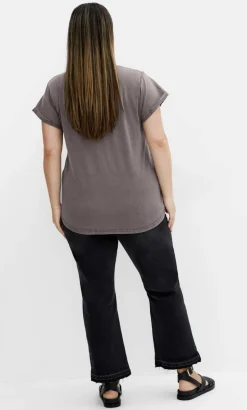Moonlight Cuff Tee - grey wash