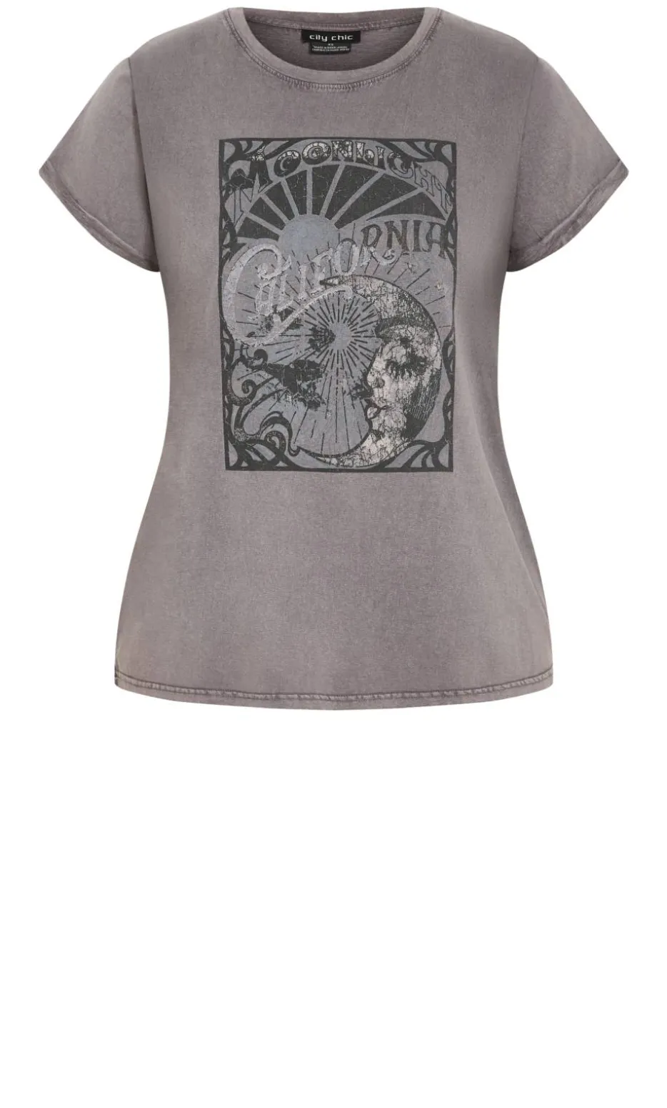 Moonlight Cuff Tee - grey wash