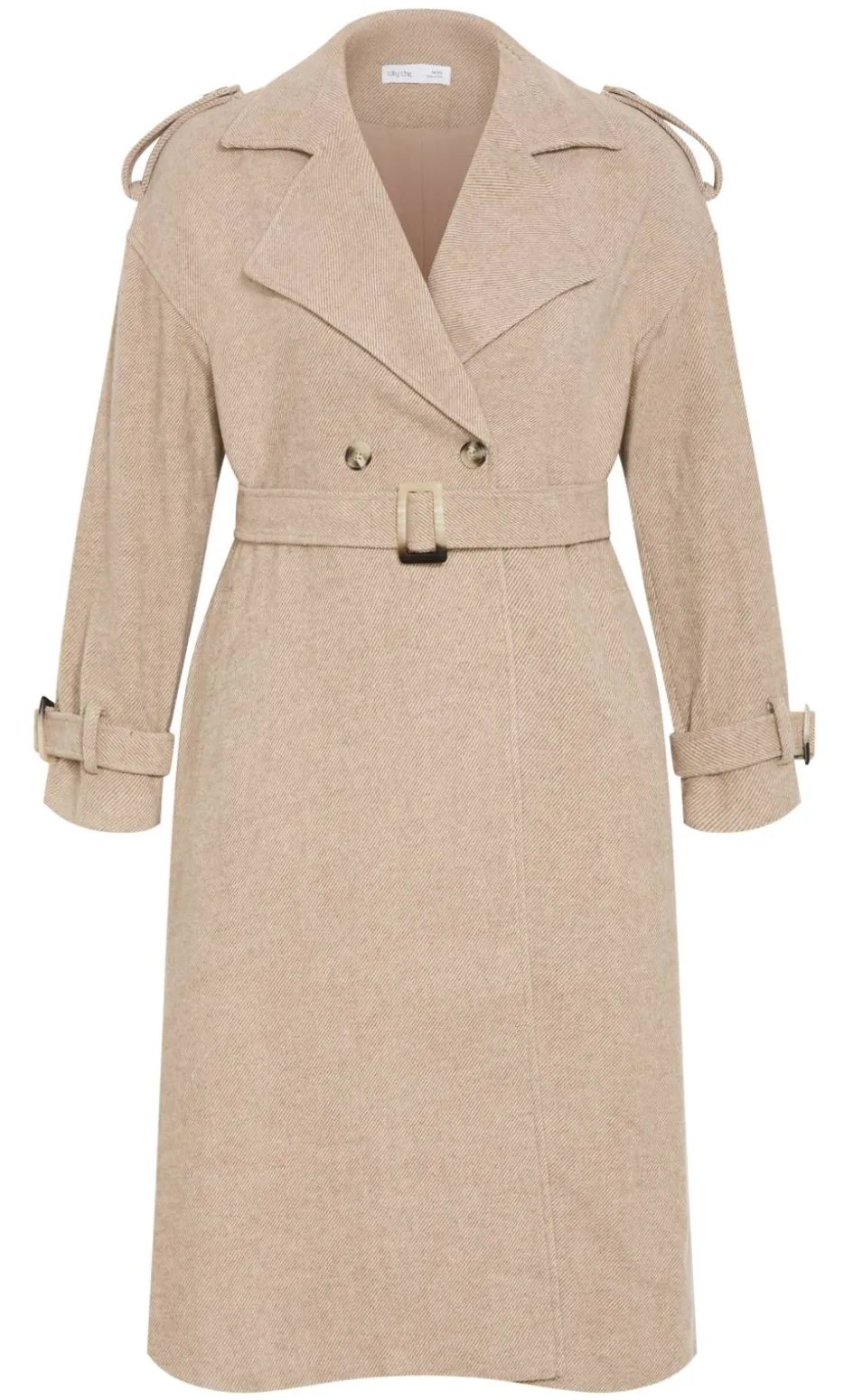 Nadia Longline Belted Trench - caramel