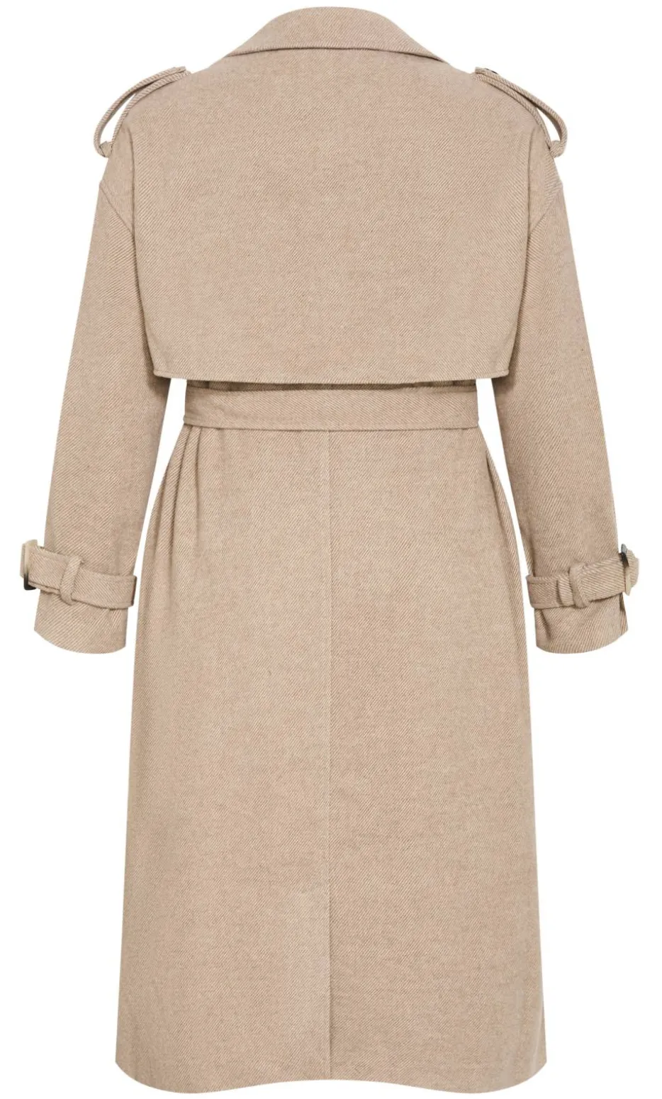 Nadia Longline Belted Trench - caramel
