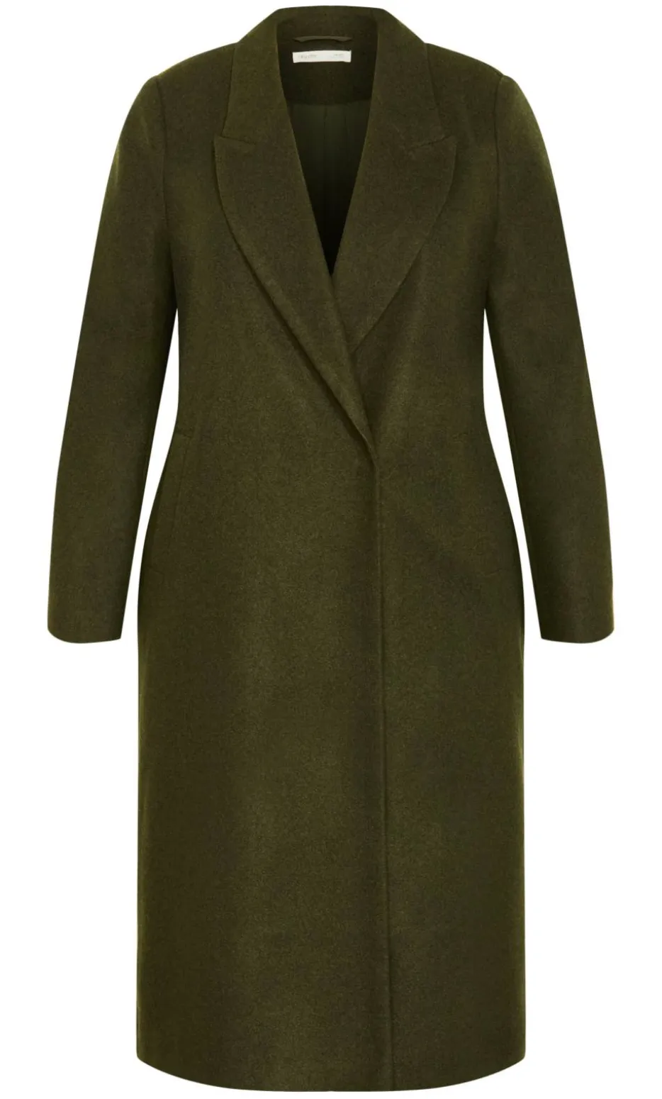 Naomi Longline Melton Coat - hunter green