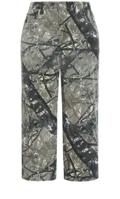 Olivia Camo Relaxed Cotton Jean - grey wash