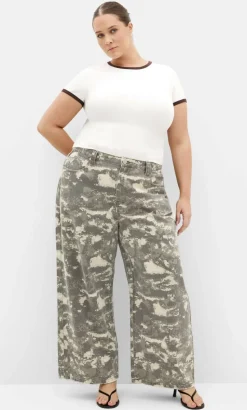Olivia Camo Relaxed Cotton Jean - khaki wash