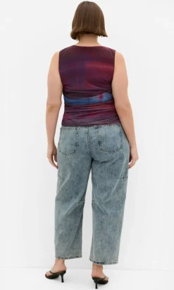 Olivia Ruched Top - berry