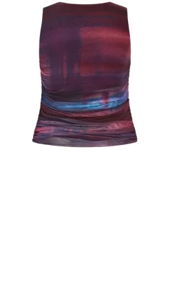 Olivia Ruched Top - berry