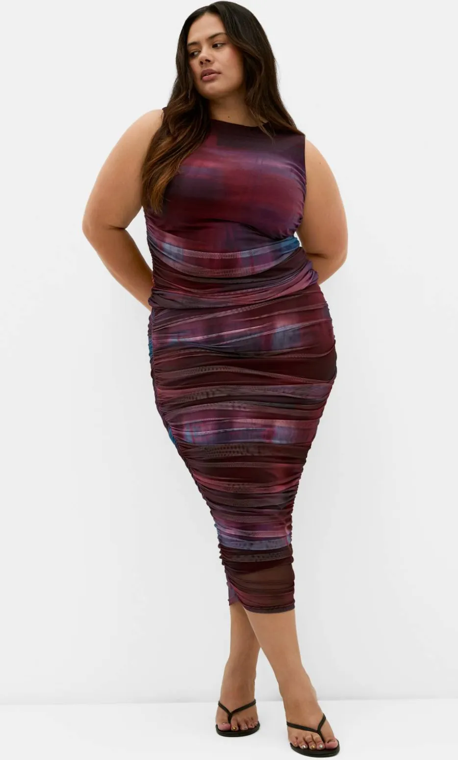 Olivia Ruched Top - berry