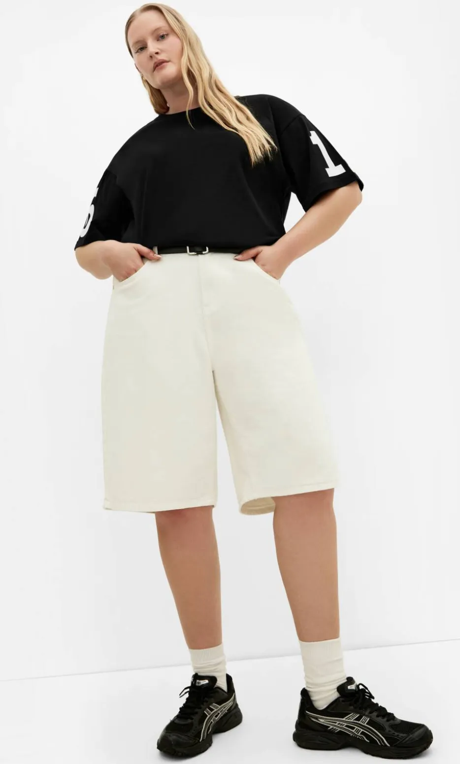 Oversized Brklyn Print Tee - black