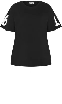 Oversized Brklyn Print Tee - black