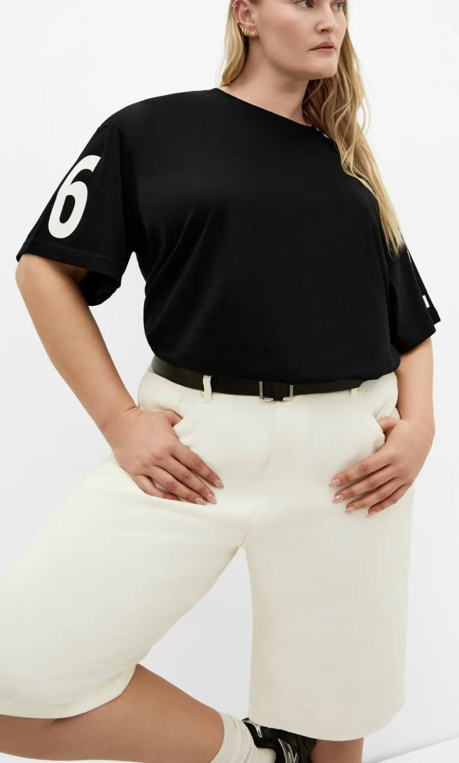 Oversized Brklyn Print Tee - black