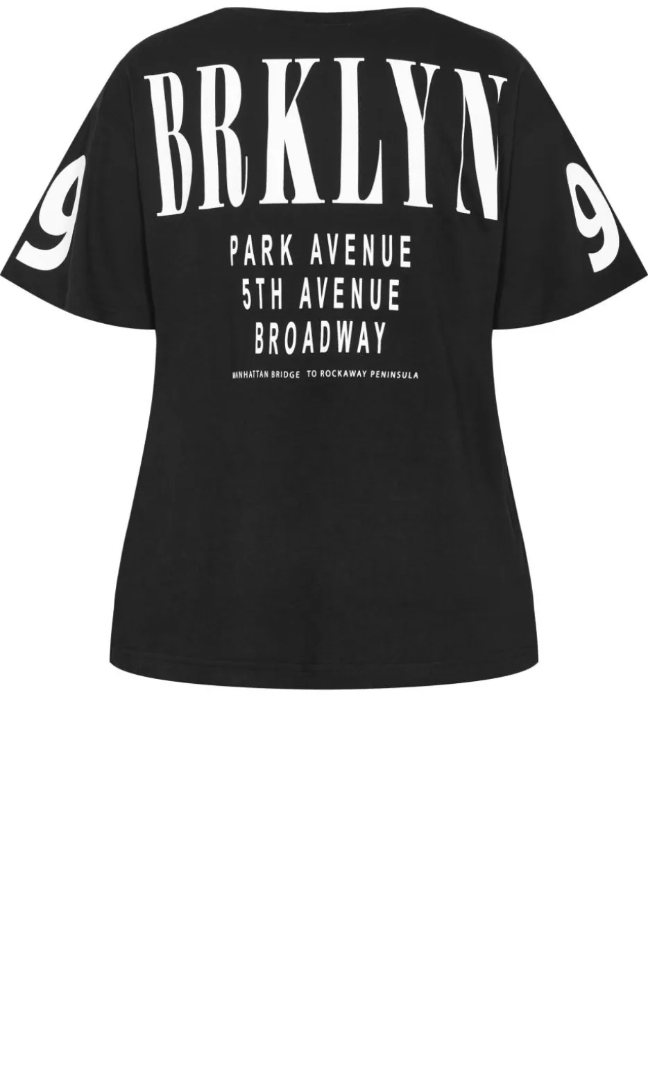 Oversized Brklyn Print Tee - black