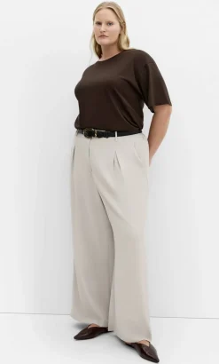 Oversized Crew Neck Tee - chocolate